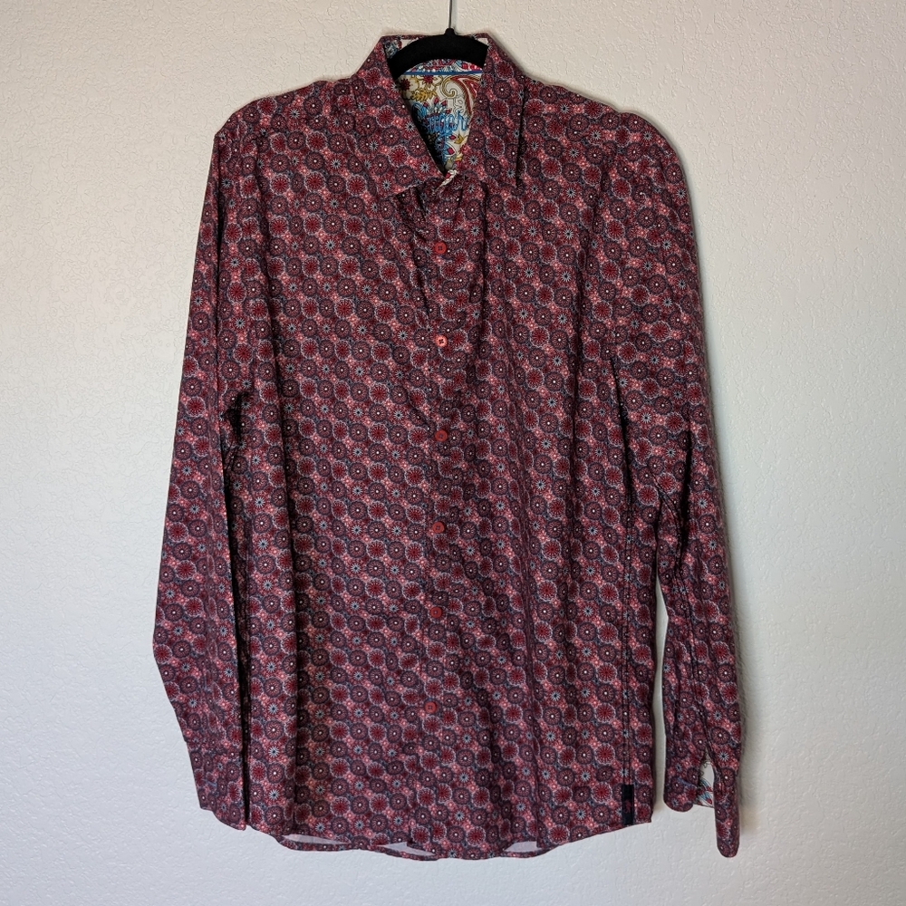 Sugar Men's Red Patterned Shirt
